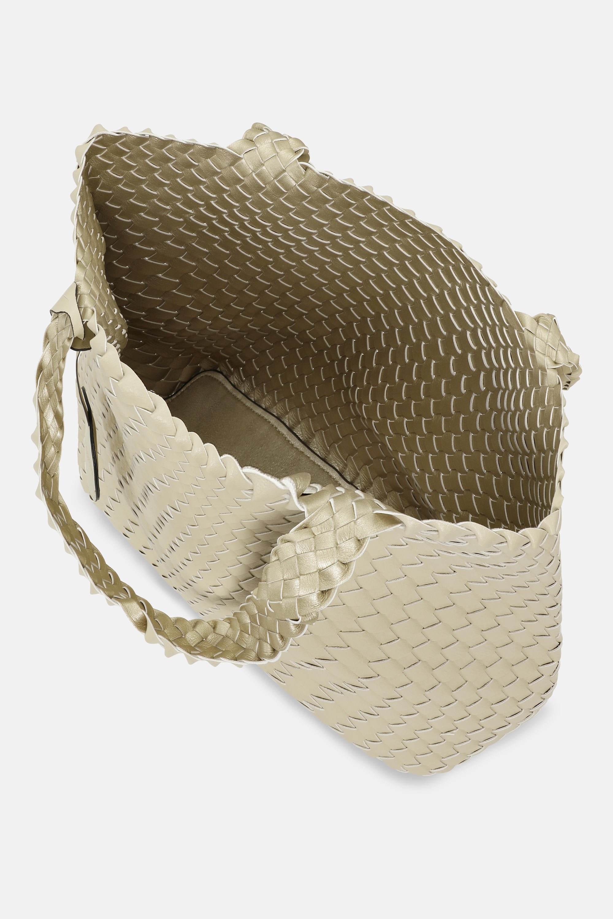 Tote Bag Geflochten - Ivory Platin